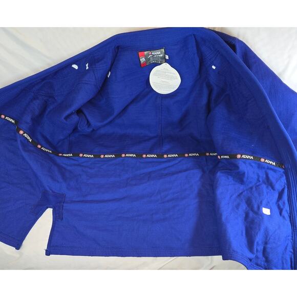 Atama Gold Pearl Weave Brazilian Jiu Jitsu Gi Blue Men’s Size A5 New With Tags - Picture 8 of 16